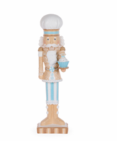 Blue Gingerbread Nutcracker With Cupcake