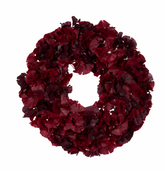 70cm Gingko Wreath Burgundy