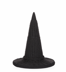 Black Resin Woven Witches Hats - 2 Sizes