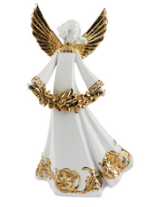 Angel with Gold Garland 22cm
