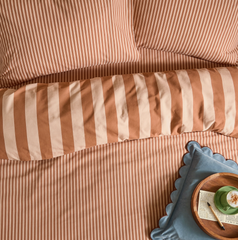 Caramel Spice Stripe Doona Cover Set