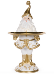Champagne Holly Leaf Serving Santa