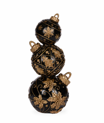 Bauble Stack Gold & Black - 41cm