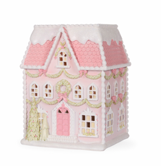 LED PIPED PATISSERIE GINGERBREAD HOUSE - 31CM