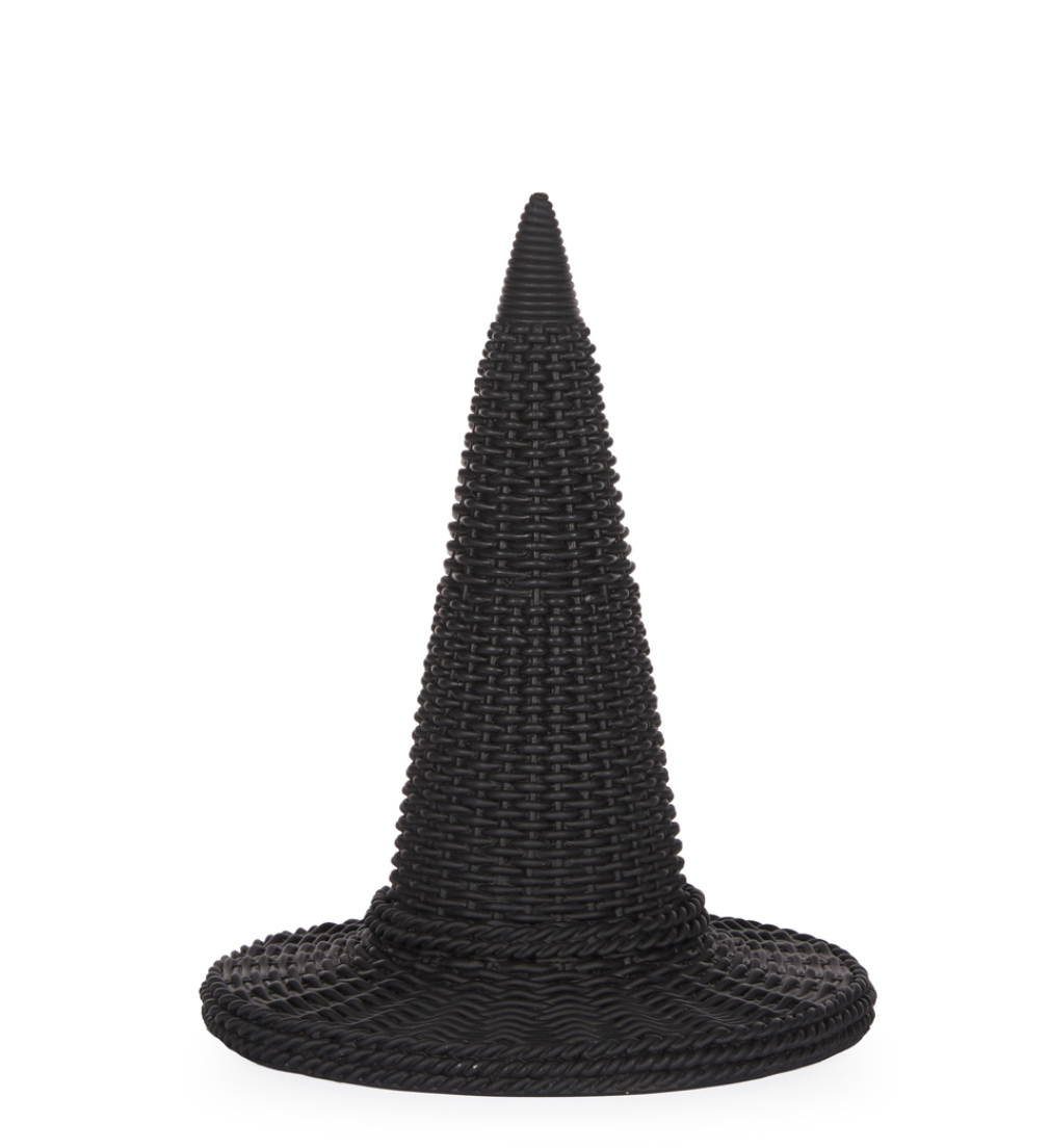 Black Resin Woven Witches Hats - 2 Sizes