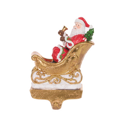 4 ASST SANTA SLEIGH STOCKING HOLDERS