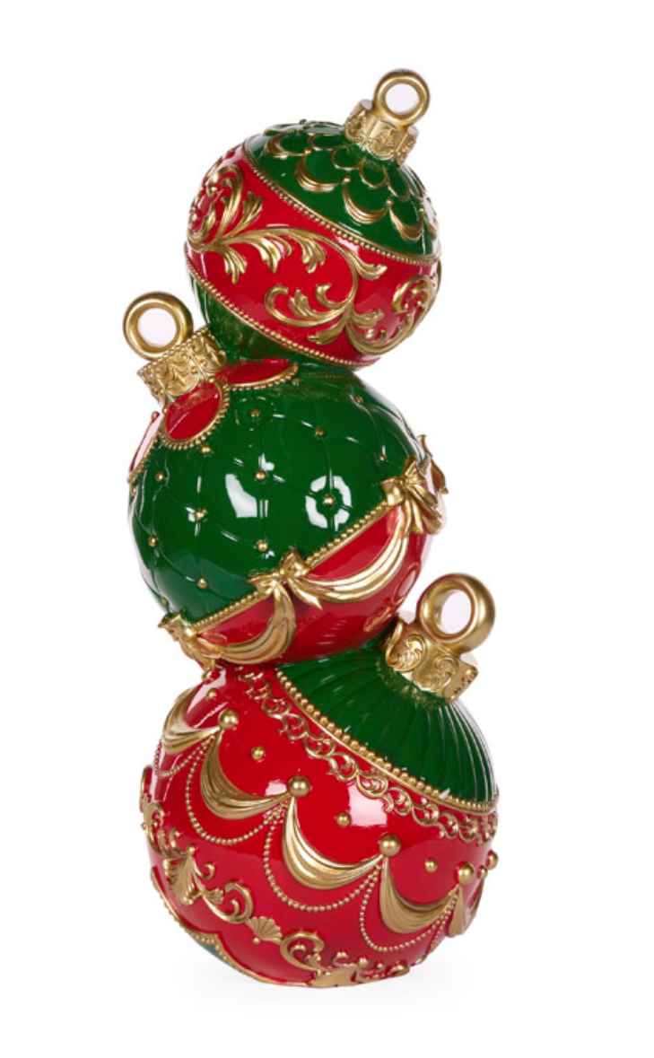 Elaborate Bauble Stack Traditional Red & Green 61cm