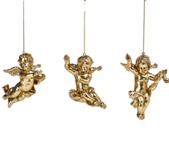 Hanging Gold Cherubs