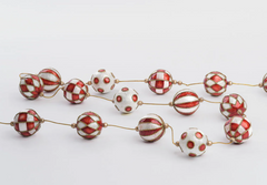 Checker Capiz Garland Red
