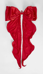 Large Silk Bow Scarlet Red