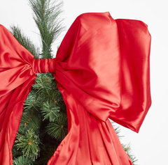Large Silk Bow Scarlet Red
