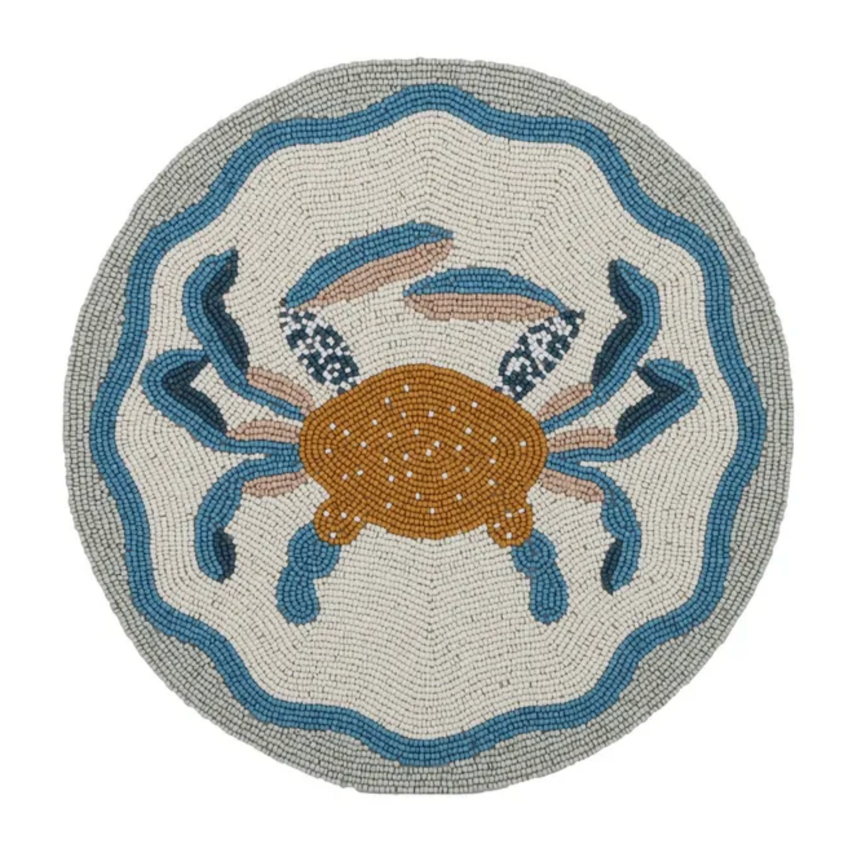 Beaded Placemat Crab