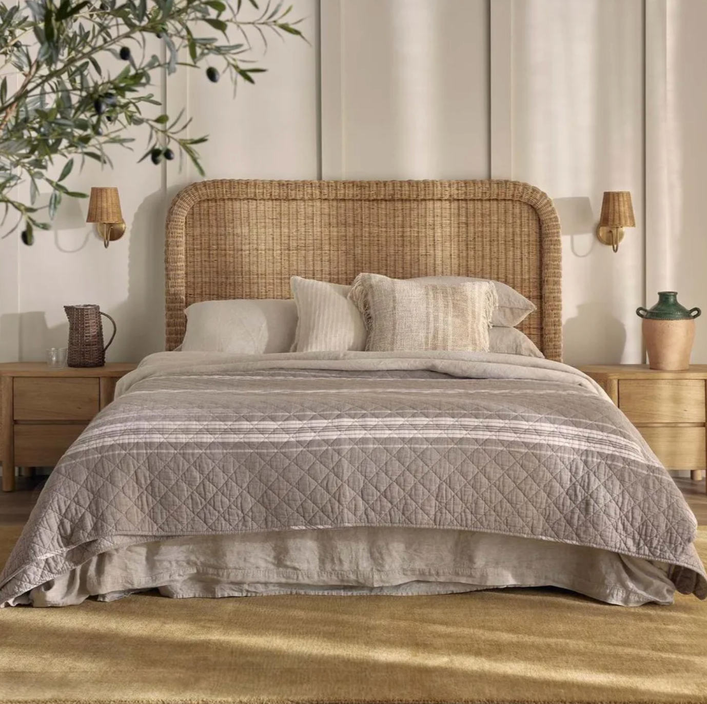Long Island Rattan Bed Head