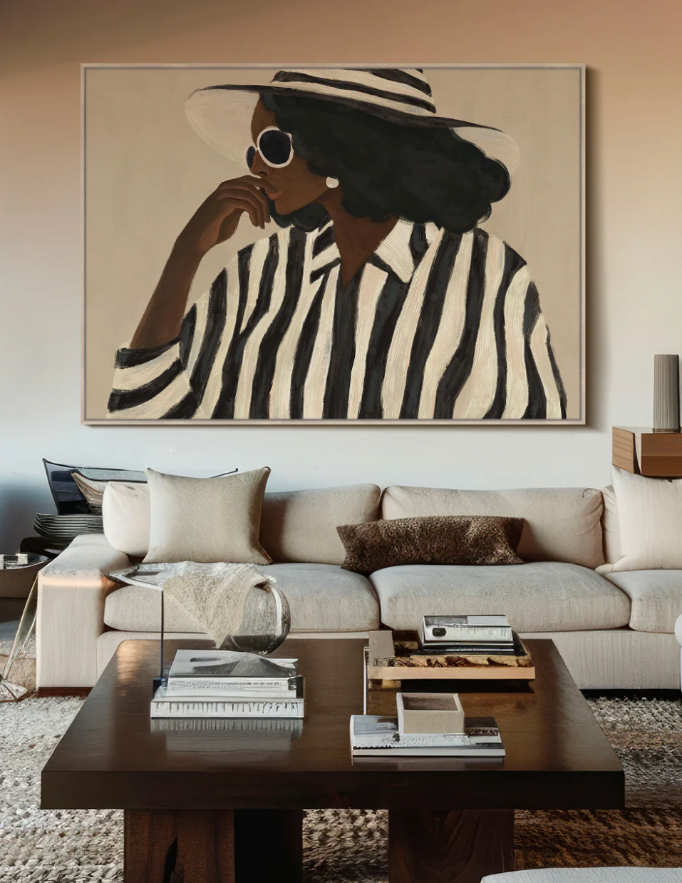 Linear Poise Framed Canvas